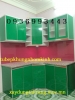 tủ bếp nhôm cánh acrylic chữ L - anh 1