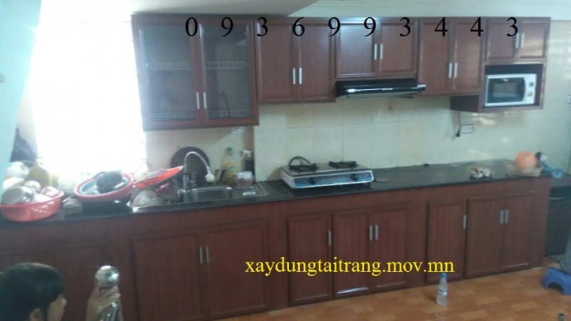 tủ bếp nhôm vân gỗ tủ bếp nhôm vân gỗ