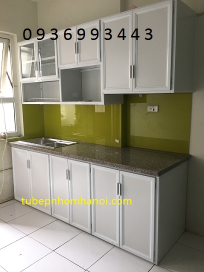 mẫu tủ bếp nhôm kính mẫu tủ bếp nhôm kính