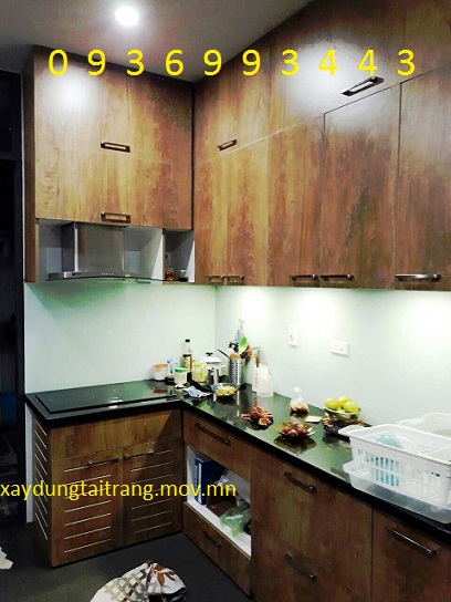 mẫu thi công tủ bếp Laminate chữ L mẫu thi công tủ bếp Laminate chữ L