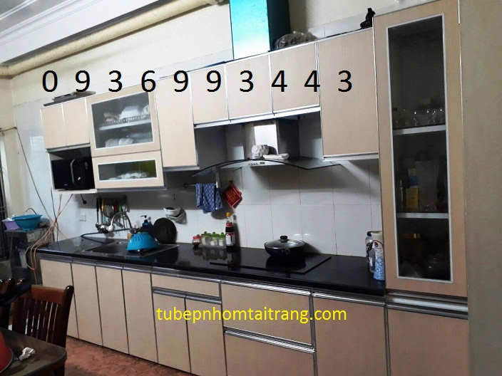 mẫu tủ bếp nhôm cánh Laminate mẫu tủ bếp nhôm cánh Laminate