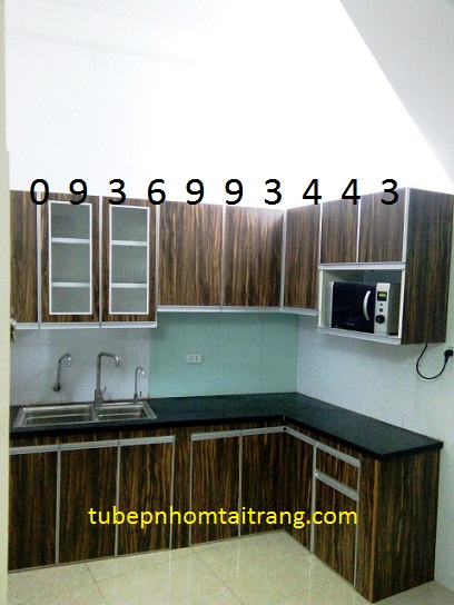 thiết kế tủ bếp nhôm cánh Laminate thiết kế tủ bếp nhôm cánh Laminate