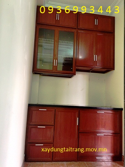 thi công tủ bếp nhôm kính thi công tủ bếp nhôm kính