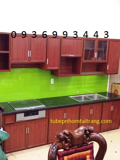 mẫu tủ bếp nhôm kính mẫu tủ bếp nhôm kính