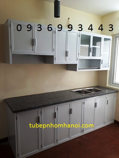 mẫu tủ bếp nhôm sơn tĩnh điện chữ I mẫu tủ bếp nhôm sơn tĩnh điện chữ I
