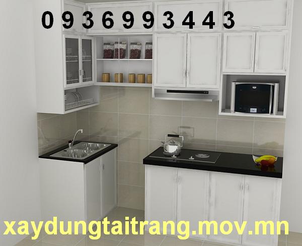 Thi công - thiết kế tủ bếp nhôm kính Thi công - thiết kế tủ bếp nhôm kính