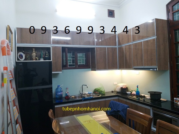 tủ bếp nhôm cánh Laminate tủ bếp nhôm cánh Laminate