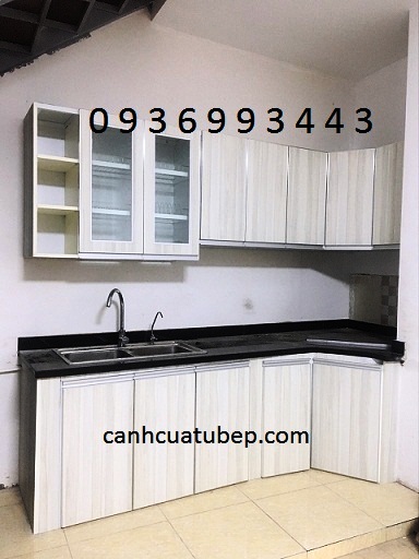 tủ bếp nhôm cánh Laminate tủ bếp nhôm cánh Laminate
