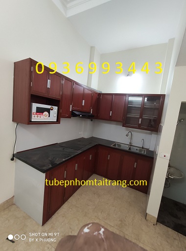 tủ bếp nhôm vân gỗ tủ bếp nhôm vân gỗ