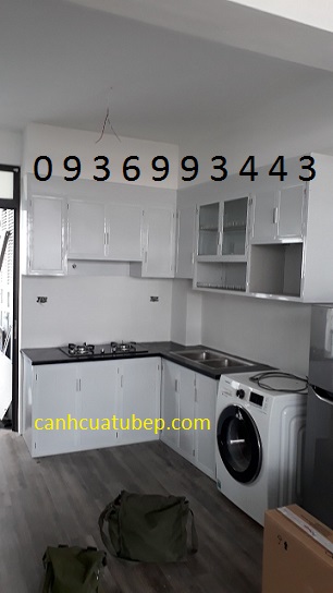 mẫu thi công tủ bếp nhôm sơn tĩnh điện mẫu thi công tủ bếp nhôm sơn tĩnh điện