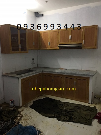 tủ bếp nhôm xây bệ bếp tủ bếp nhôm xây bệ bếp