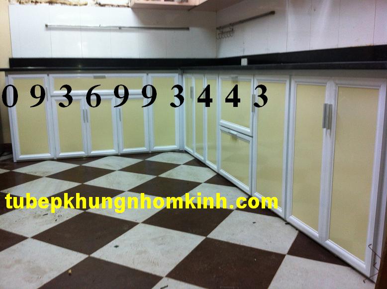 tủ bếp khung nhôm kính tủ bếp khung nhôm kính
