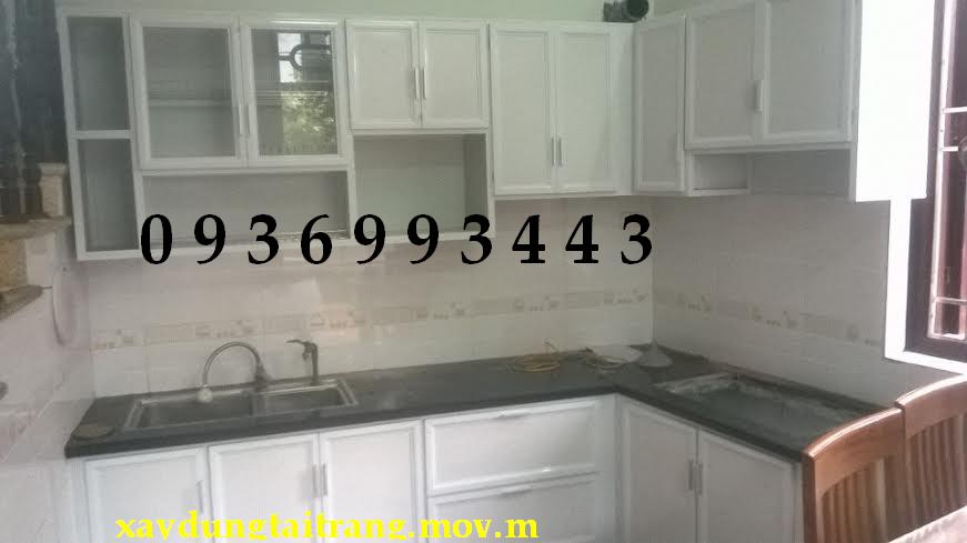 thi công tủ bếp nhôm sơn tĩnh điện thi công tủ bếp nhôm sơn tĩnh điện