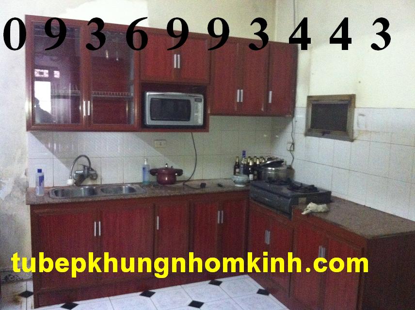 tủ bếp khung nhôm kính tủ bếp khung nhôm kính
