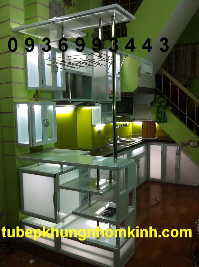 tủ bếp nhôm kính đẹp tủ bếp nhôm kính đẹp