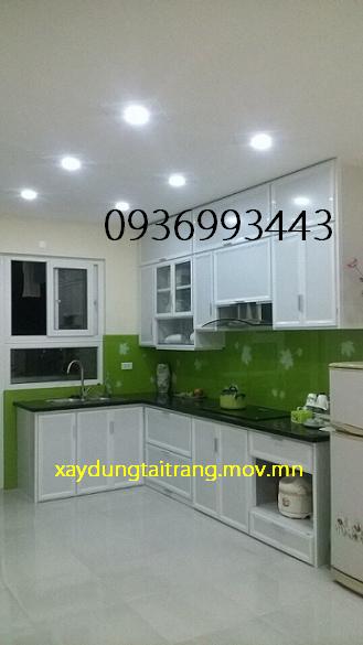 thi công tủ bếp nhôm kính thi công tủ bếp nhôm kính