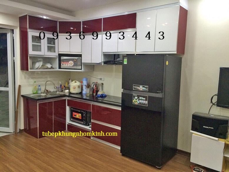 thi công tủ bêp nhôm cánh Acrylic đẹp thi công tủ bêp nhôm cánh Acrylic đẹp