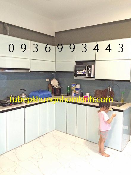 tủ bếp nhôm kính chữ L đẹp tủ bếp nhôm kính chữ L đẹp