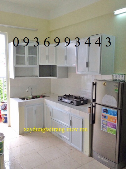 tủ bếp nhôm sơn tĩnh điện chữ L đẹp tủ bếp nhôm sơn tĩnh điện chữ L đẹp