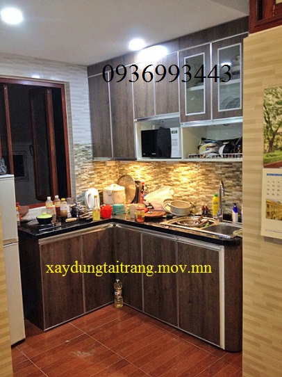 thiết kế tủ bếp nhôm cánh Laminate thiết kế tủ bếp nhôm cánh Laminate