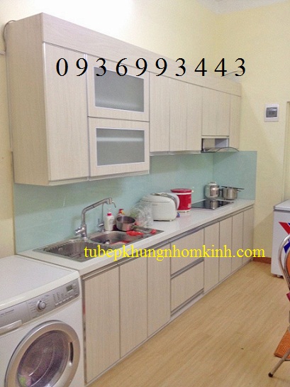 thiết kế tủ bếp nhôm cánh Laminate đẹp thiết kế tủ bếp nhôm cánh Laminate đẹp