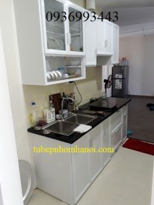 tủ bếp nhôm sơn tĩnh điện