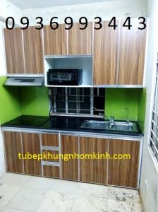 mẫu tủ bếp Laminate chữ I