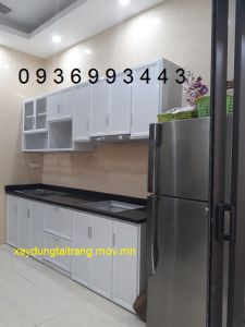 thiet ke tu bep nhom son tinh dien
