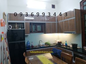 tủ bếp nhôm cánh Laminate