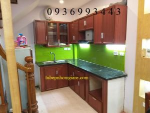 mẫu tủ bếp nhôm