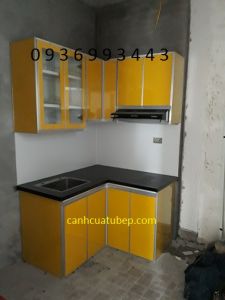tủ bếp nhôm cánh hệ Zang Lee