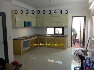 thiết kế tủ bếp nhôm kính cánh kinh alu hệ Zang Lee