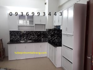 tu bep nhom son tinh dien chu L
