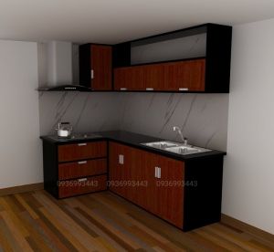 Thiết kế tủ bếp nhôm 6 trong 1