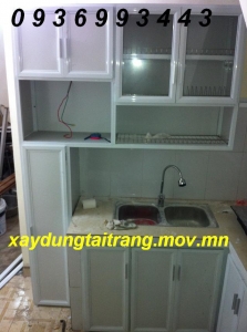 tủ bếp nhôm