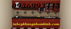 thiết kế tủ nhôm vân gỗ