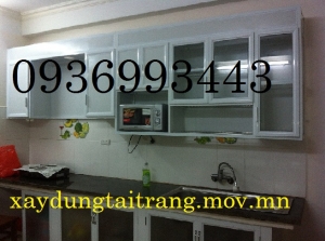 tủ bếp nhôm