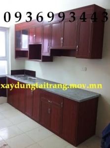 tủ bếp nhôm kính đẹp