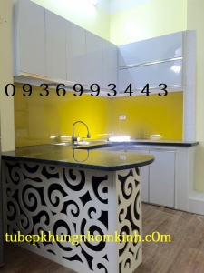 tủ bếp nhôm cánh acrylic