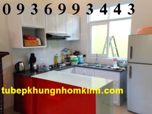 tủ bếpnhôm sơn tĩnh điện