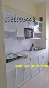 tủ bếp sơn tĩnh điện