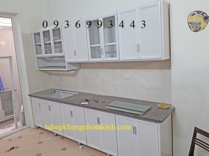 tủ bếp nhôm sơn tĩnh điện