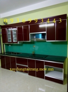 mẫu tủ bếp Acrylic đẹp
